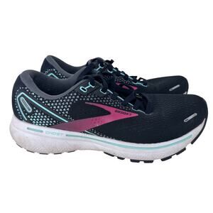 Brooks Ghost 14 Sneaker Running Shoes Women's‎ 7 Black Cushioned  Lace Up